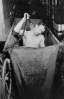 Taking a bath