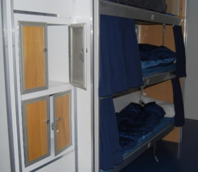 Bunk space in the Fieldhouse Building
